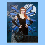 le Fay Wolf Goddess by Lori Karels postcards