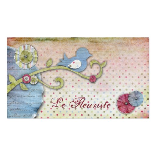 Le Fleuriste Business Cards (front side)