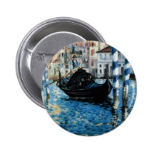 Le Grand Canal à Venise - Edouard Manet Pinback Buttons
