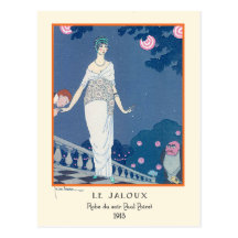 Le Jaloux por Lepape Postal