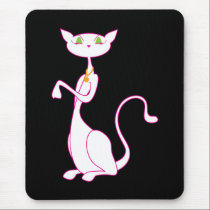 Le Meow Blanc Mousepad mousepads