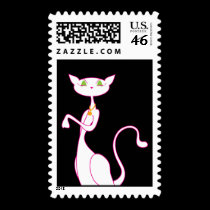 Le Meow Blanc Postage Stamps stamps