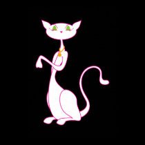 Le Meow Blanc Print