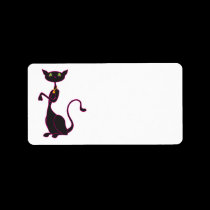 Le Meow Noir Address Labels labels