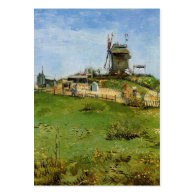 Le Moulin de la Galette by  Vincent van Gogh. Business Card Templates