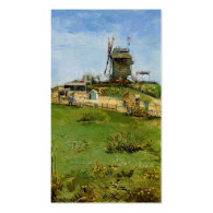 Le Moulin de la Galette by  Vincent van Gogh. Business Cards