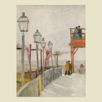Van Gogh's Moulin de Blute-Fin (Le Moulin de la Galette Terrace), Montmartre 
