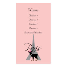 Le petit chien à Paris Business Card Templates