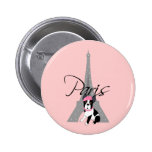 Le petit chien à Paris Button