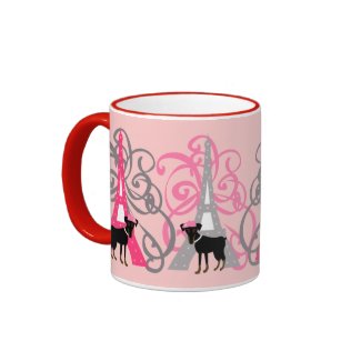 Le petit chien à Paris mug