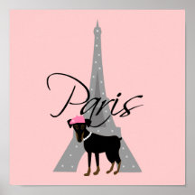 Le petit chien à Paris Posters