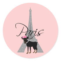 Le petit chien à Paris stickers