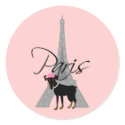 Le petit chien à Paris stickers