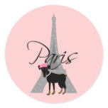 Le petit chien à Paris stickers