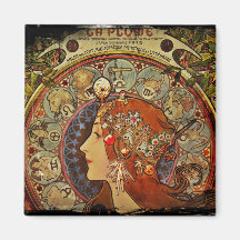 Le Plume Portrait Refrigerator Magnet