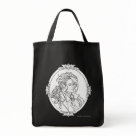 grocerytote - Awesome Bag made from my original Sketch named "Le portrait du Vampire" ! Choose the style and color to make you very own lovely bag!: Sizes  Available colors: black