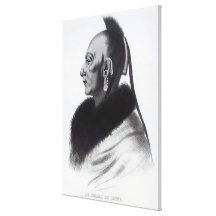 Le Soldat du Chene, an Osage Chief Gallery Wrapped Canvas