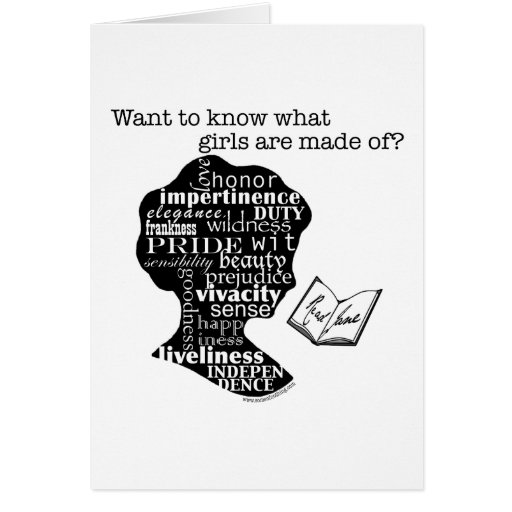 Lea la tarjeta de Jane Austen