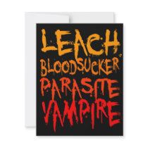 Leach, Bloodsucker, Parasite, Vampire invitations