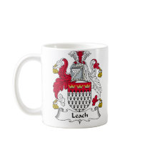 Leach Family Crest Coffee Mugs