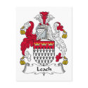 Leach Family Crest postcards