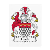Leach Family Crest postcards