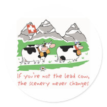Lead Cow 3" Sticker