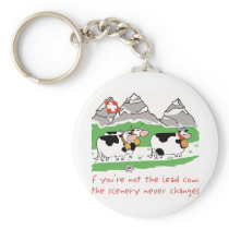 Lead Cow Keychain