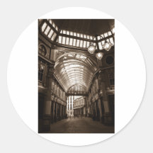 Leadenhall Market London Round Stickers