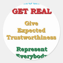 Leaders GET REAL Round Stickers