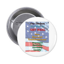Leaders wise to GET REAL Pinback Button