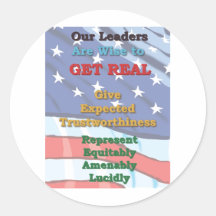 Leaders wise to GET REAL Sticker