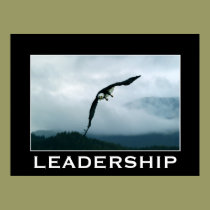 LEADERSHIP ~ Flying Bald Eagle Motivational Poster posters