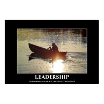 LEADERSHIP Rowing Motivational Art Poster