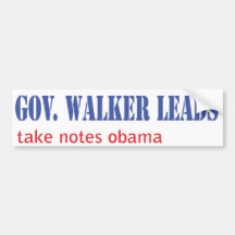 Leadership: Scott Walker style Bumper Sticker