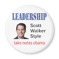 Leadership: Scott Walker style Refrigerator Magnets