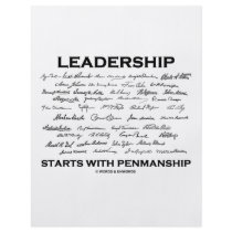 Leadership Starts With Penmanship (Signatures) Full Color Flyer