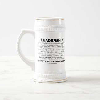 Leadership Starts With Penmanship (Signatures) mug