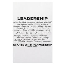 Leadership Starts With Penmanship (Signatures) Stationery