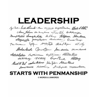 Leadership Starts With Penmanship (Signatures) shirt