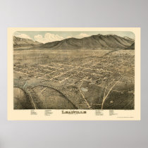 Leadville, CO Panoramic Map - 1879 Posters