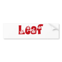 Leaf bumper stickers