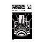 leaf fan deco postage stamp