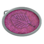 Leaf Fossil Oval Belt Buckle