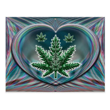 Leaf Heart Postcard