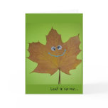 Leaf it to me, belated b-day greeting card