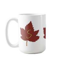 Leaf Letter S mugs