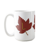 Leaf Letters L mugs