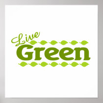 leaf live green posters
