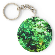 Leaf Music Pattern Keychain